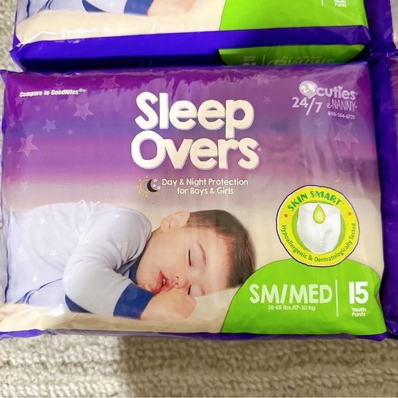 Cuties Sleep Overs Incontinence Pull Up Diapers SM/M 38-65 lbs 60 ct (4 pk) - Picture 2 of 5